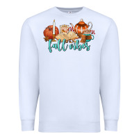 White fall vibes Premium Sweatshirt - AdoDesignShop