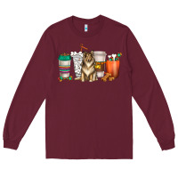 Burgundy collie dog coffee cups Long Sleeve Tee - texasbilliewilder