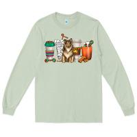 Matcha collie dog coffee cups Long Sleeve Tee - texasbilliewilder