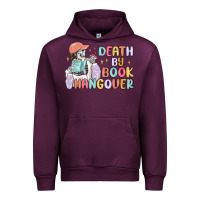 Mauve Wine death by book hangover Urban Hoodie - MaliasSmallBusiness