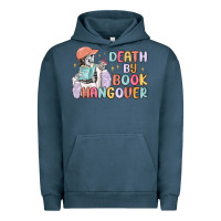 Pigment Midnight Navy death by book hangover Urban Hoodie - MaliasSmallBusiness