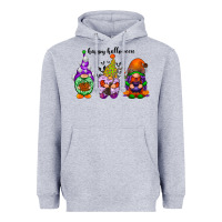Heather Grey happy halloween gnomes black Heavyweight Hoodie - RacoonDesign