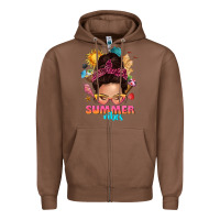 Chestnut summer vibes messy bun tbw Zipper Hoodie - texasbilliewilder