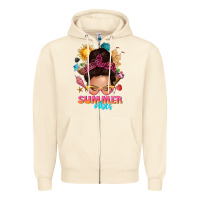 Sandshell summer vibes messy bun tbw Zipper Hoodie - texasbilliewilder