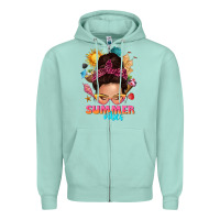 Seafoam summer vibes messy bun tbw Zipper Hoodie - texasbilliewilder