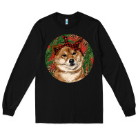 Black Shiba Inu Christmas Long Sleeve Tee - RanaPortraitStore
