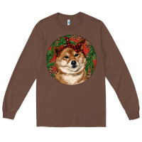 Chestnut Shiba Inu Christmas Long Sleeve Tee - RanaPortraitStore