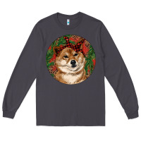 Smoke Shiba Inu Christmas Long Sleeve Tee - RanaPortraitStore