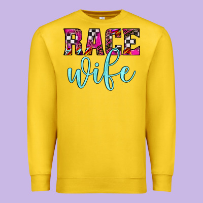 Race Wife Premium Sweatshirt Designed By Jahusdesignshop