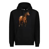 Black Quarter Horse Premium Hoodie - LillyAllenDesigns