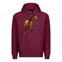 Burgundy Quarter Horse Premium Hoodie - LillyAllenDesigns