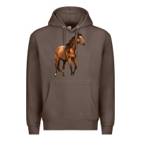 Coffee Quarter Horse Premium Hoodie - LillyAllenDesigns