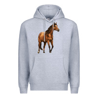 Heather Grey Quarter Horse Premium Hoodie - LillyAllenDesigns