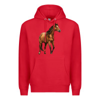 Red Quarter Horse Premium Hoodie - LillyAllenDesigns