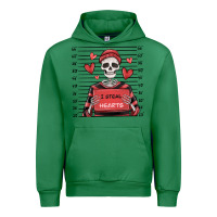 Emerald i steal hearts skeleton valentine's day Urban Hoodie - MaliasSmallBusiness