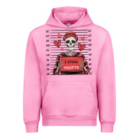 Fuchsia Pink i steal hearts skeleton valentine's day Urban Hoodie - MaliasSmallBusiness