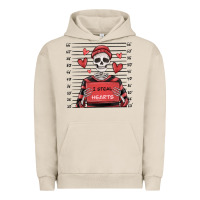 Pigment French Oak i steal hearts skeleton valentine's day Urban Hoodie - MaliasSmallBusiness