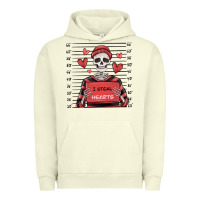 Pigment Pistachio i steal hearts skeleton valentine's day Urban Hoodie - MaliasSmallBusiness