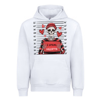White i steal hearts skeleton valentine's day Urban Hoodie - MaliasSmallBusiness