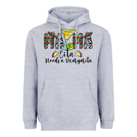 Heather Grey Mama Cita Needs a Margarita Heavyweight Hoodie - CowhideDigitalArt