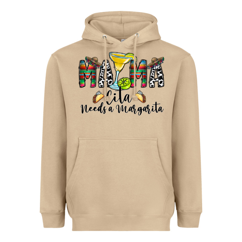 Mama Cita Needs A Margarita Heavyweight Hoodie by CowhideDigitalArt | Teevron
