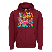 Burgundy sun soaker Zipper Hoodie - texasbilliewilder