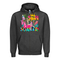 Charcoal Heather sun soaker Zipper Hoodie - texasbilliewilder