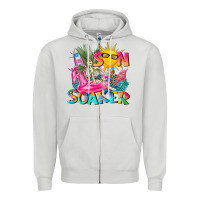 Dove Grey sun soaker Zipper Hoodie - texasbilliewilder