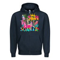 Navy sun soaker Zipper Hoodie - texasbilliewilder