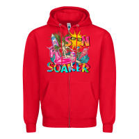 Red sun soaker Zipper Hoodie - texasbilliewilder