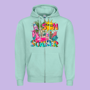 Sun Soaker Zipper Hoodie Designed By Texasbilliewilder
