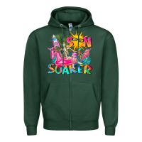 Sports Green sun soaker Zipper Hoodie - texasbilliewilder