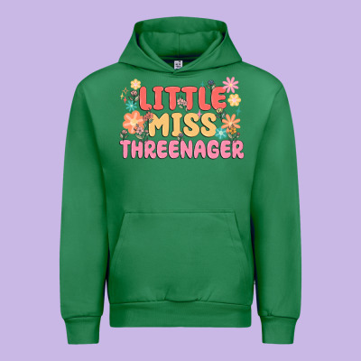 Little Miss Threenager Urban Hoodie Designed By Maliassmallbusiness
