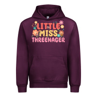 Mauve Wine little miss threenager Urban Hoodie - MaliasSmallBusiness