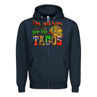 Navy i'm just here for the tacos Zipper Hoodie - Zillion Design Studio