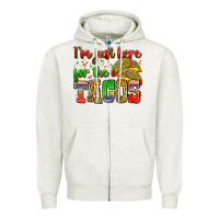 Oatmeal Heather i'm just here for the tacos Zipper Hoodie - Zillion Design Studio
