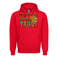 Red i'm just here for the tacos Zipper Hoodie - Zillion Design Studio