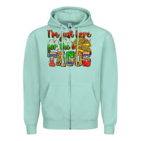 Seafoam i'm just here for the tacos Zipper Hoodie - Zillion Design Studio