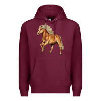 Burgundy Haflinger Horse Premium Hoodie - LillyAllenDesigns