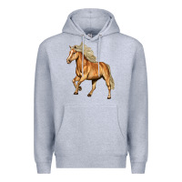 Heather Grey Haflinger Horse Premium Hoodie - LillyAllenDesigns
