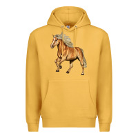 Mustard Haflinger Horse Premium Hoodie - LillyAllenDesigns