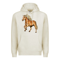 Oatmeal Heather Haflinger Horse Premium Hoodie - LillyAllenDesigns