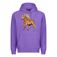 Purple Haflinger Horse Premium Hoodie - LillyAllenDesigns