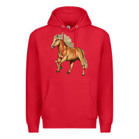 Red Haflinger Horse Premium Hoodie - LillyAllenDesigns