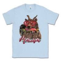 Dusty Blue mother's day mama bear wıth bandana and glasses Classic Tee - RanaPortraitStore