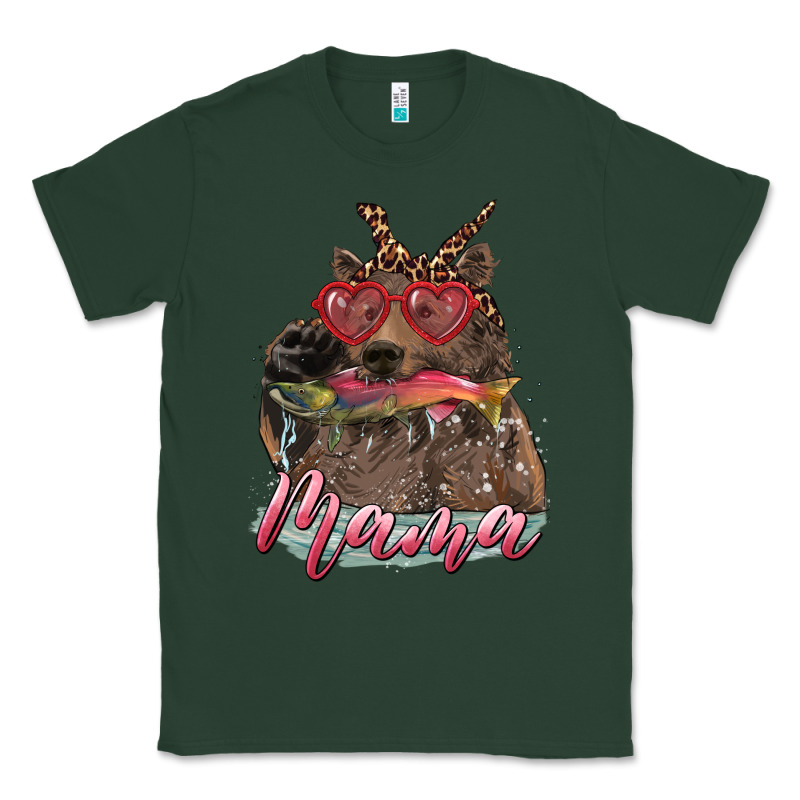 Mother's Day Mama Bear Wıth Bandana And Glasses Classic Tee by RanaPortraitStore | Teevron