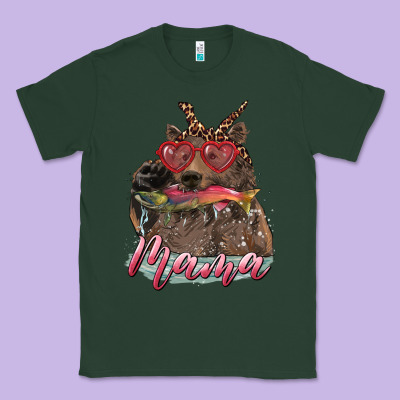 Mother's Day Mama Bear Wıth Bandana And Glasses Classic Tee Designed By Ranaportraitstore