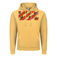 Vintage Mustard leopar and cowhide with mistletoe Vintage Hoodie - AdoDesignShop