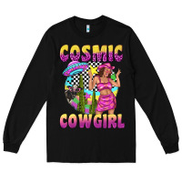 Black cosmic cowgirl Long Sleeve Tee - texasbilliewilder