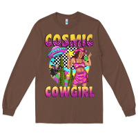 Chestnut cosmic cowgirl Long Sleeve Tee - texasbilliewilder